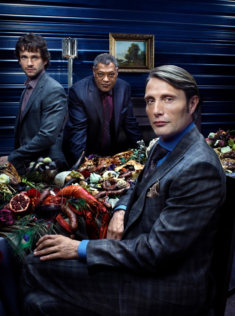 Hugh Dancy, Laurence Fishburne și Mads Mikkelsen în serialul „Hannibal” | Foto: Hepta