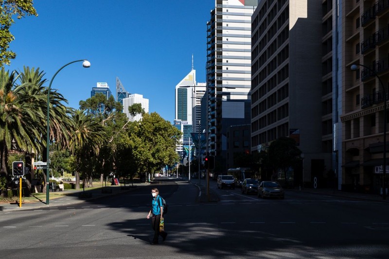 Perth este în lockdown, după un singur caz de infectare FOTO: EPA