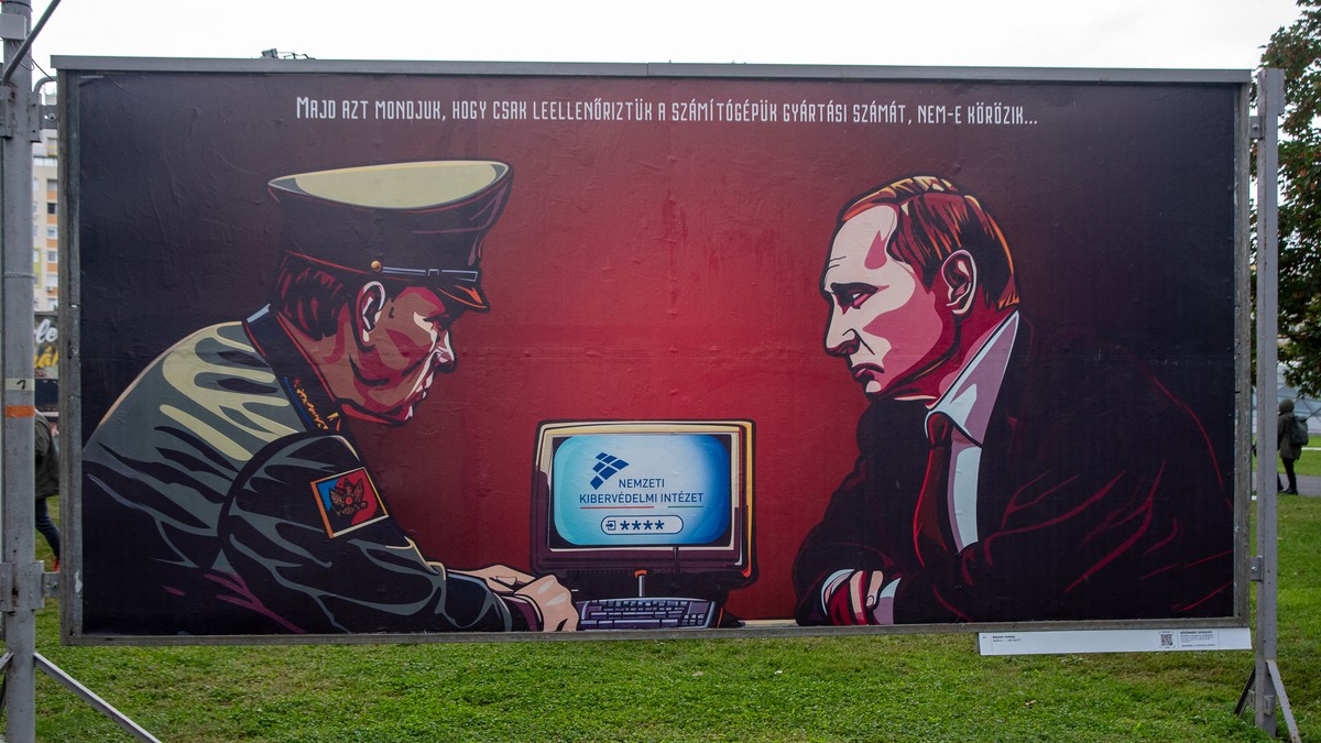 Poster care sugerează un atac cibernetic asupra site-ului Ministerului de Externe al Ungariei și ascuns de opinia publică de conducerea de la Budapesta Foto: Hepta