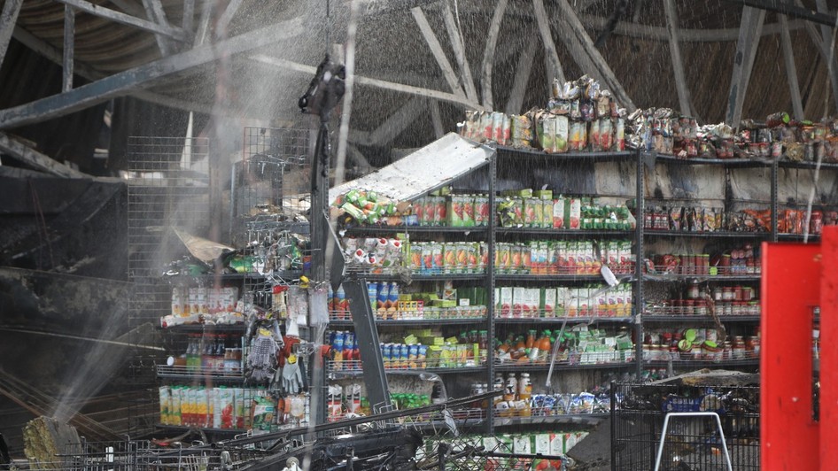 Odesa - supermarket distrus în urma unui bombardament efectuat de ruși Sursa foto: Profimedia