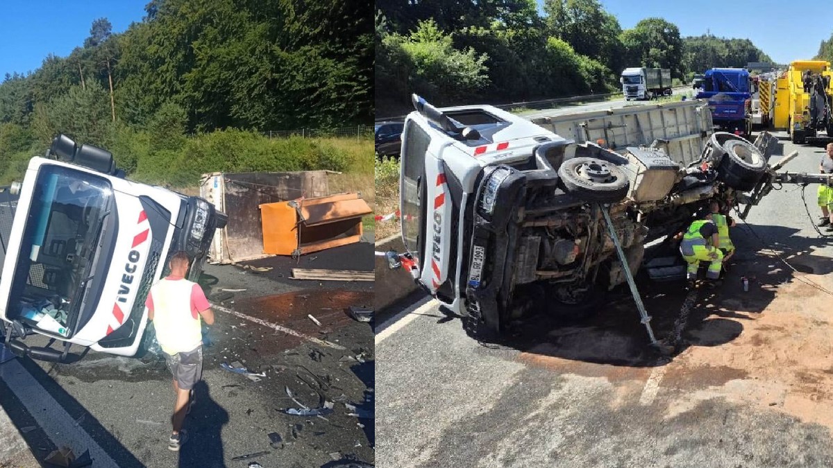 accident basculanta pe o autostrada din Germania
