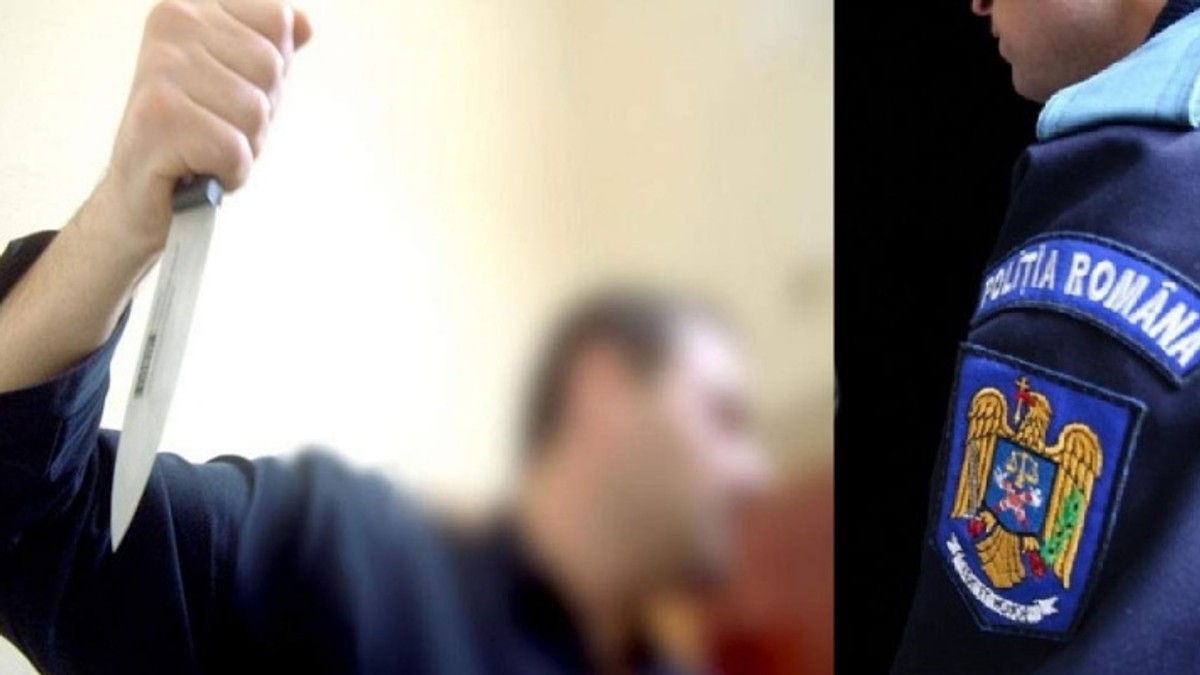 A amenințat cu cuțitul un polițist și a scăpat fără nicio zi de închisoare. Decizia magistraților pentru un individ din Vâlcea