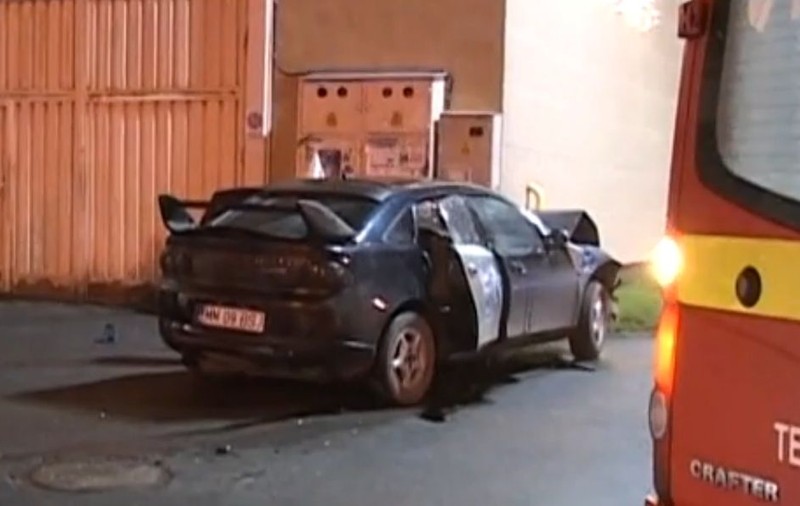 Maşina unui poliţist, lovită de un şofer băut într-o intersecţie din Baia Mare | VIDEO