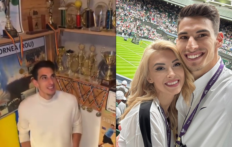 Imagini din casa părinților lui Victor Cornea, din Sibiu. Andreea Bălan a arătat toate medaliile, cupele și diplomele pe care logodnicul ei le are
