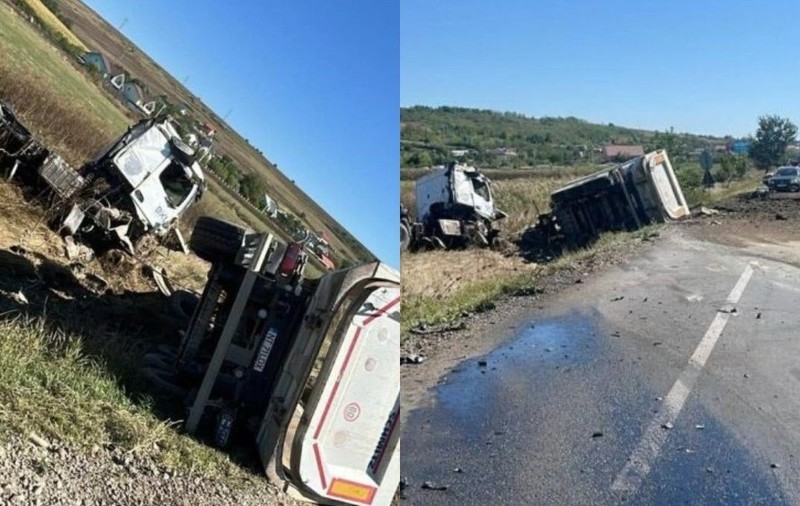 Un accident mortal s-a produs pe E85, în județul Iași după ce un șofer a intrat pe contrasens și s-a lovit de un TIR. Sursă foto: Cojaj foto Ziarul de Iași.