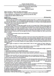 Subiecte Bac 2018 limba română - Profil Real