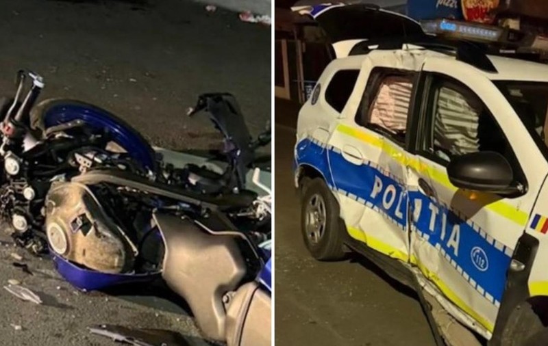 Cine este motociclistul de 17 ani care a murit la Giurgiu după ce a intrat într-o mașină de poliție care nu a oprit la „Stop”