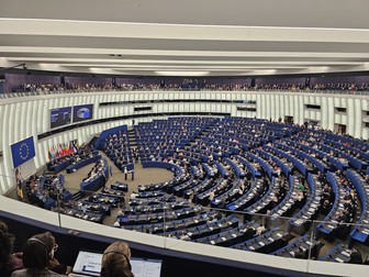 Sala nu este plină în timpul discursului din Parlamentul European al Ursulei Von der Leyen Sursa foto: Cristian Otopeanu/ Libertatea