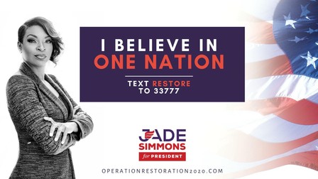 Jade Simmons, candidată la președinția SUA