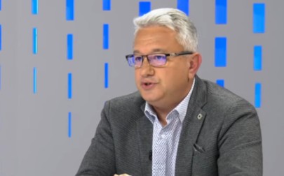 Viceprimarul Mircea Horațiu Nicolaidis, într-un studio de televiziune