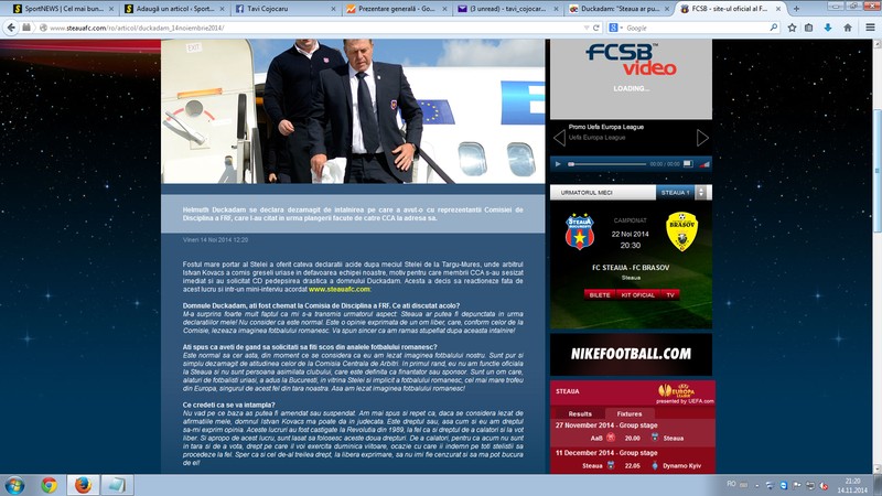 Interviul cu Duckadam de pe site-ul Stelei