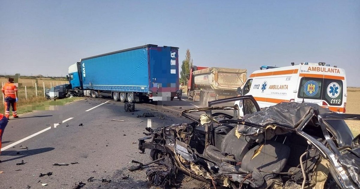 Imagine de la locul accidentului de marți, 3 septembrie. Foto: ISU Vrancea