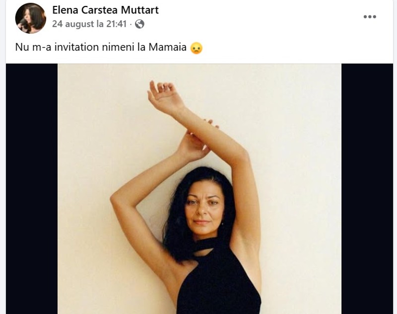 Elena Cârstea, marea absentă de la Festivalul Mamaia 2025. I-a atacat subtil pe organizatori: „Nu m-a invitat nimeni”