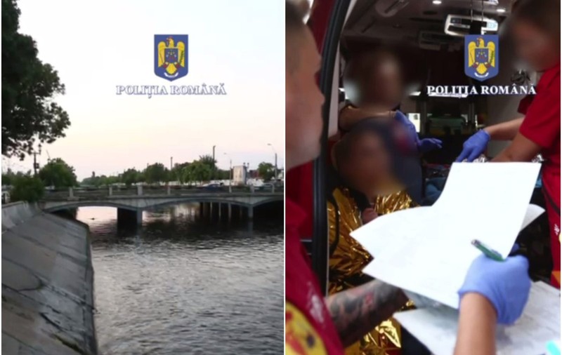 O fetiţă de 3 ani, salvată de polițiști din râul Dâmboviţa. Cum a căzut în apă