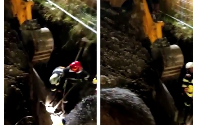 VIDEO  |  Un bărbat din Cluj a murit, după ce a fost prins sub un mal de pământ. ISU: „Am săpat și cu mâinile goale”