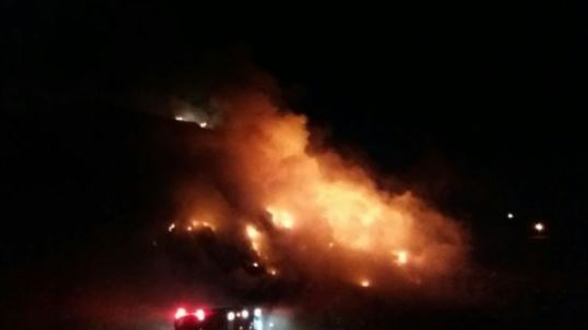 Incendiu la groapa de gunoi a orașului Brașov