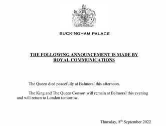 Anunțul făcut de Palatul Buckingham