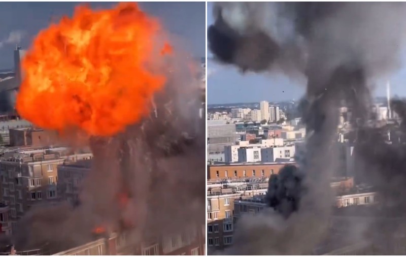 Explozie puternică pe acoperişul unei clădiri cu 10 etaje din Paris. Au explodat mai multe butelii de gaz