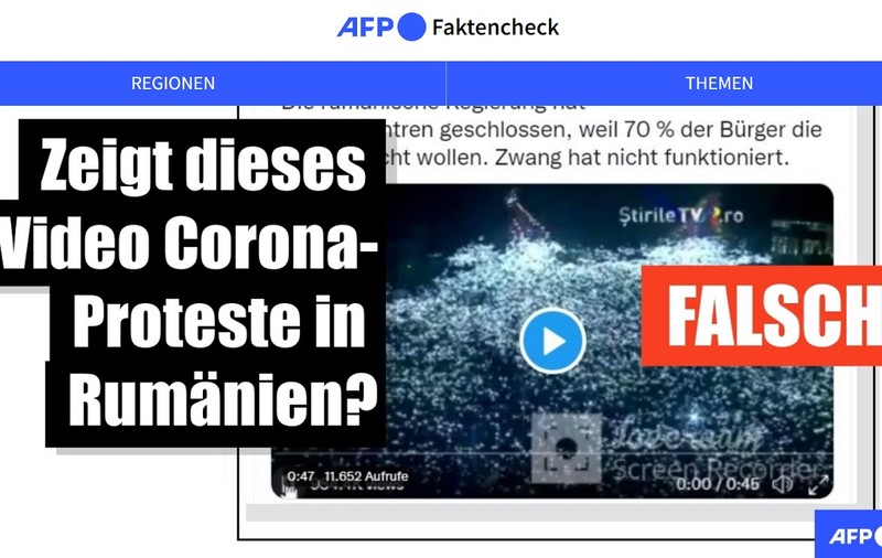 Imagini de la o manifestație anticorupție din România, prezentate drept protest antivaccinare în Germania. Cine a demascat fake news-ul