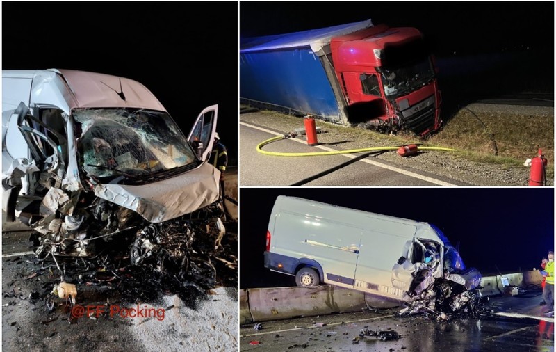 Șoarecii și peștii de acvariu au scăpat cu viață din duba care s-a făcut praf de camionul unui român, în Germania
