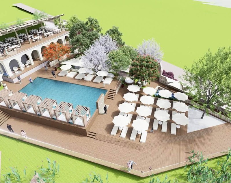 Proiect modern pe malul Lacului Surduc din Timiș: Piscină, ponton plutitor și zonă de relaxare ca în stațiuni