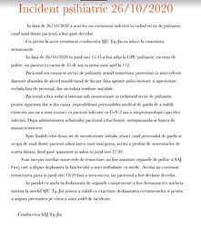Comunicatul Spitalului Județean de Urgență din Târgu Jiu