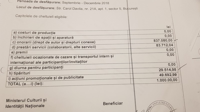 837.080 de lei, drepturi de autor încasate direct de Cumpănașu
