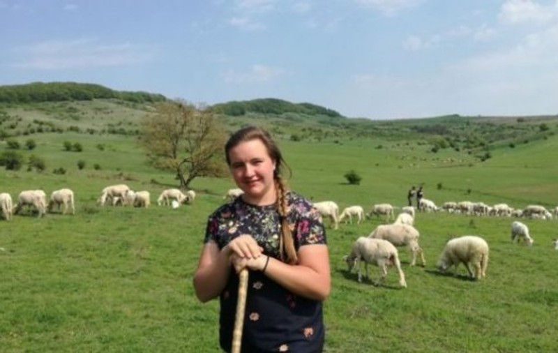 Ciobănița de numai 16 ani care și-a lăsat colegii cu gura căscată. Toată săptămâna învață, iar în weekend are 1.200 de oi în grijă
