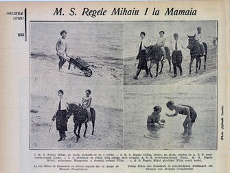 Regele Mihai pe plaja din Mamaia