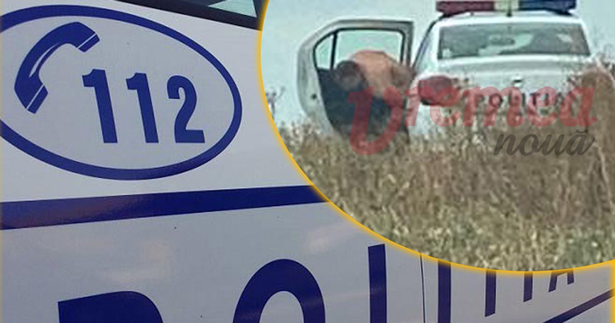 VIDEO Comisar-șef din cadrul IPJ Vaslui fotografiat gol-pușcă lângă mașina poliției, după o partidă de sex