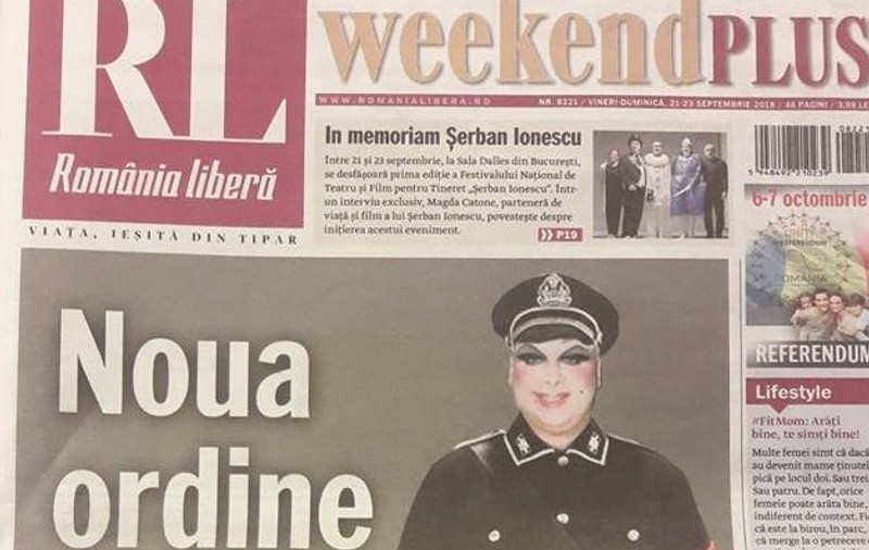 Copertă șocantă a unui ziar românesc. Comunitatea LGBTQ, asemănată cu naziștii