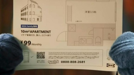 Schema apartamentului scos la închriat de Ikea