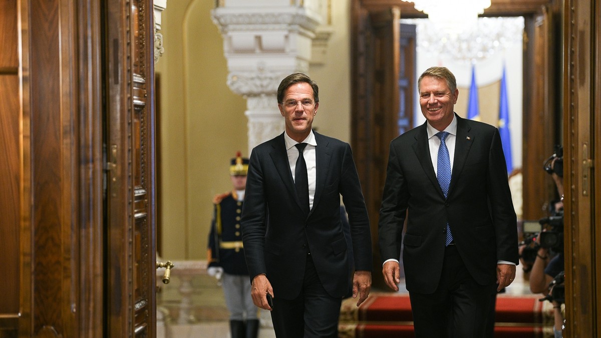 Klaus Iohannis il primeste pe premierul Olandei