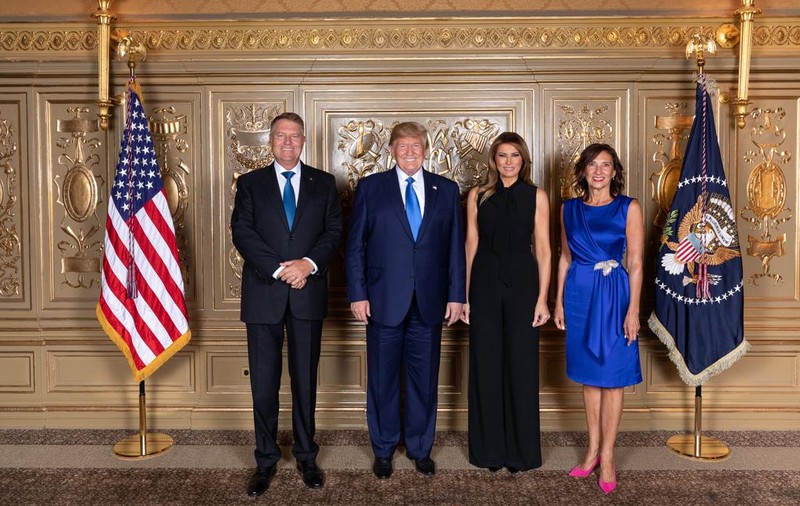 FOTO | Klaus Iohannis, alături de soţie, la recepţia organizată de preşedintele SUA, Donald Trump, la Adunarea Generală a ONU