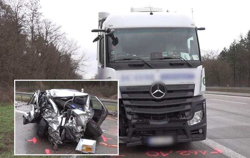 Un camionagiu beat a intrat cu viteză într-un șofer de 77 de ani care schimba o roată spartă pe banda de urgență, pe o autostradă din Germania
