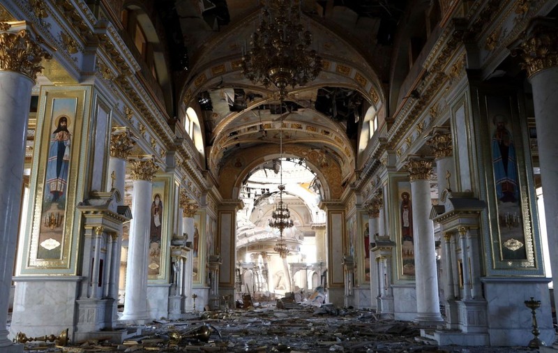 Catedrala ortodoxă din Odesa, aflată în patrimoniul UNESCO, lovită de o rachetă. Kievul și Moscova se acuză reciproc de atac