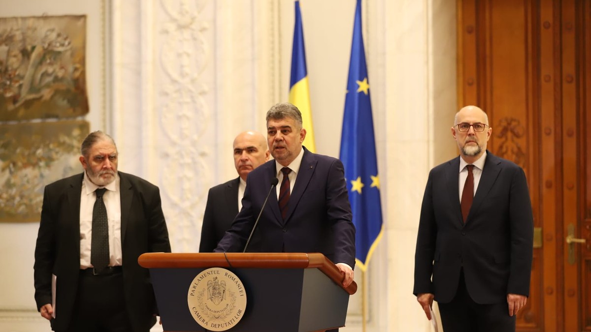 Marcel Ciolacu și liderii Coaliției FOTO Dumitru Angelescu