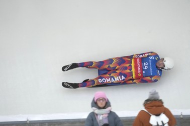 January 5, 2025, Sigulda, Latvia: VALENTIN CRETU of Romania competes during Eberspacher Luge World Cup 2024/2025 men's singles event. (Credit Image: © Ints Kalnins/ZUMA Press Wire)