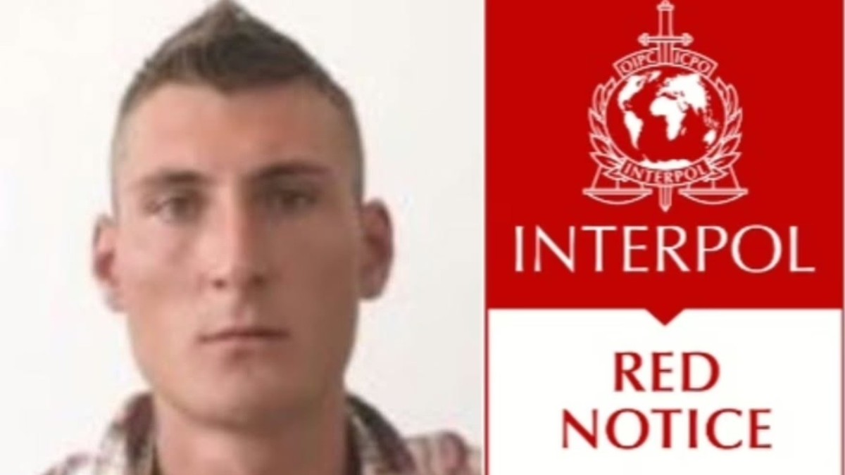 Colaj Dumitru Busna, un roman cautat pentru un jaf // Sigla Interpol Red-notice