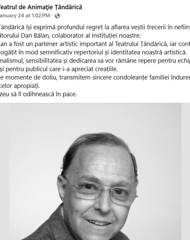 Compozitorul Dan Bălan a murit la 72 de ani. Totul despre cariera impresionantă pe care a avut-o