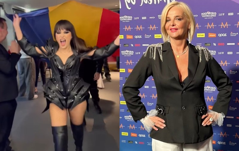 Cum a fost filmată Alexandra Căpitănescu înainte de a urca pe scenă în finala Eurovision 2026. Iuliana Marciuc e prezentă la Viena