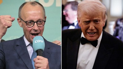 Friedrich Merz, Donald Trump. foto Hepta
