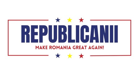 Sigla partidului "Make Romania Great Again". Foto Marian Cucsa Facebook
