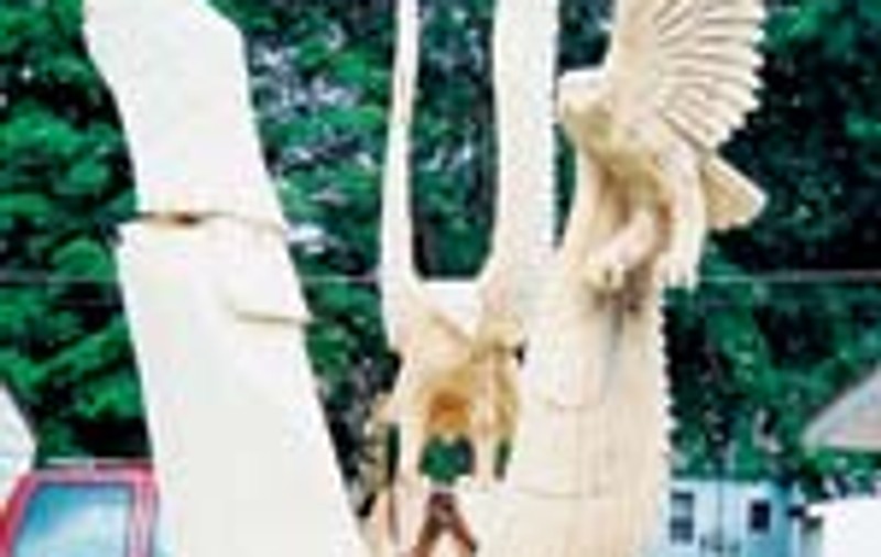 Sculpteaza in lemn si gheata, in America