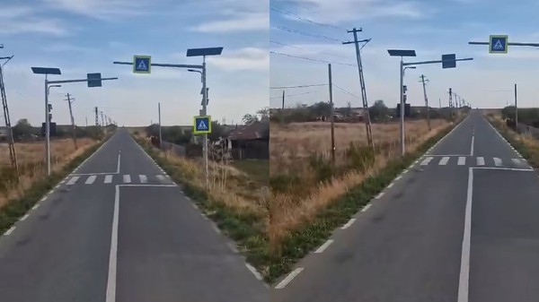 O trecere de pietoni care te conduce în câmp