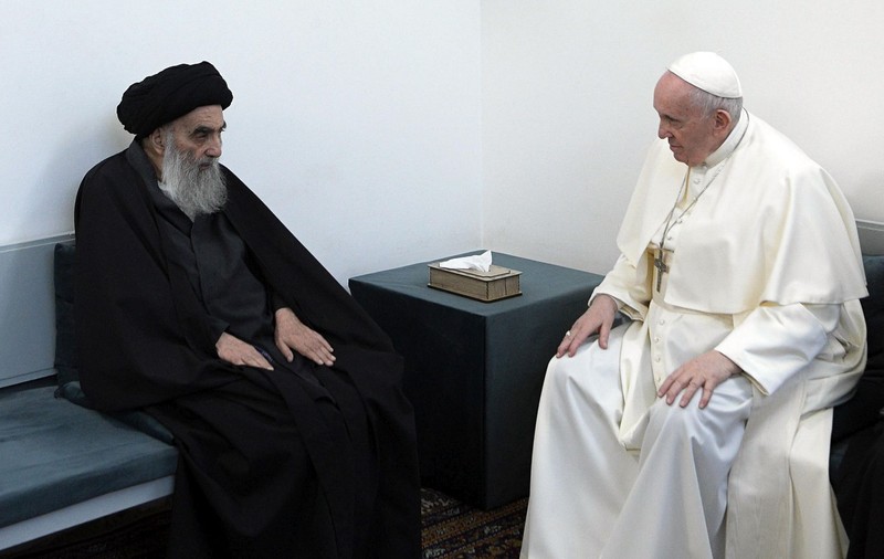 Papa Francisc și liderul musulmanilor șiiți, Ali al-Sistani, au vorbit despre drepturile creștinilor din Irak, în timpul unei întâlniri istorice la Najaf