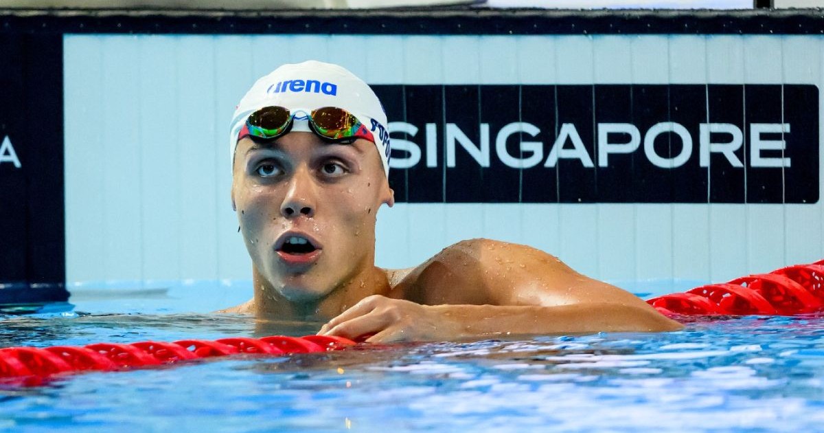 David Popovici, in bazin, Mondiale Singapore 28 iulie 2025