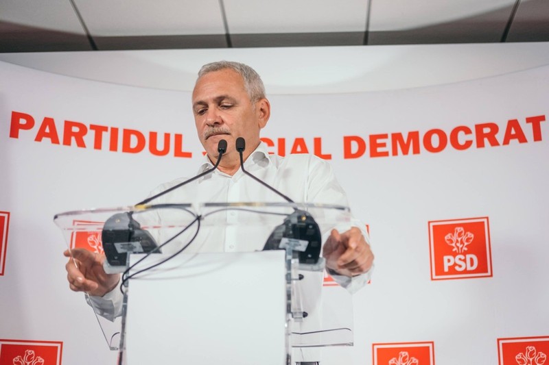 Liviu Dragnea în timpul declarației de presă din 26 mai 2019, cu o zi înainte să fie închis. Foto: Inquam Photos / Lavinia Cioacă