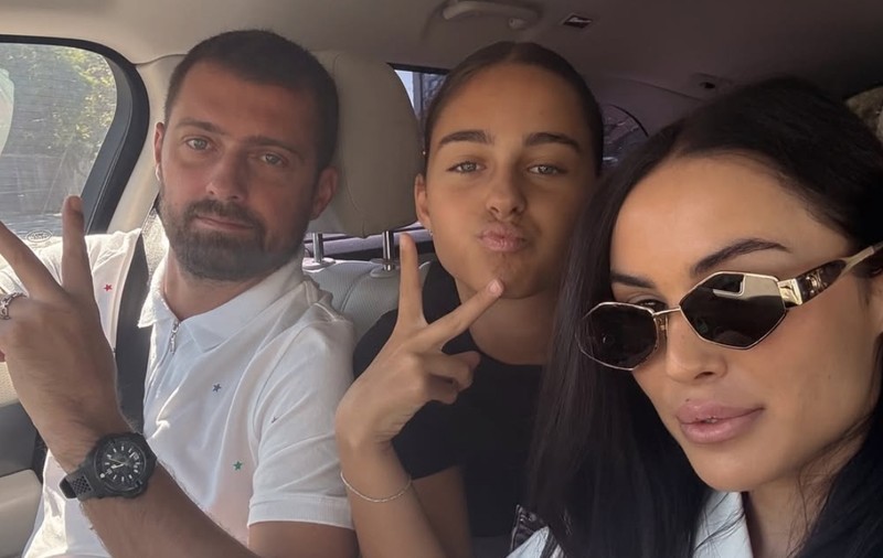Imagini rare cu fiica lui Gabi Tamaș. Selena are 13 ani și este extrem de frumoasă