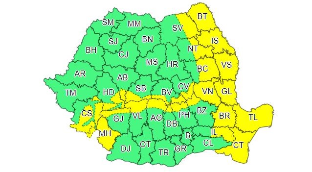 Meteorologii au emis un cod galben de vânt până joi la ora 21.00 | Foto: meteoromania.ro